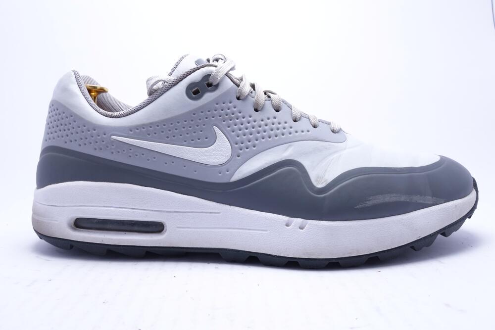 Nike Air Max 1 Shoes Mens Size 11.5 Gray Golf Spikeless Sneakers AQ0863-002